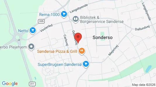 Erhvervslokaler til leje i Søndersø - Foto fra Google Street View