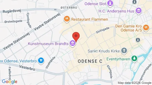 Erhvervslokaler til leje i Odense C - kort over placeringen