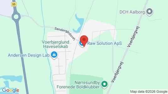Erhvervslokaler til leje i Nørresundby - kort over placeringen