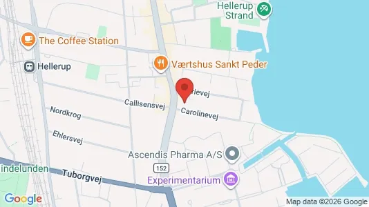 Erhvervslokaler til leje i Hellerup - kort over placeringen
