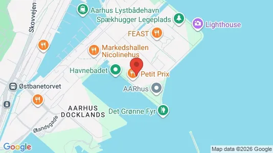 Erhvervslokaler til leje i Århus C - kort over placeringen