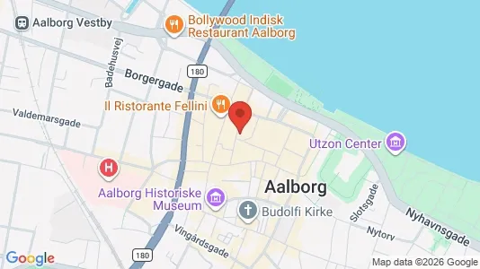 Erhvervslokaler til leje i Aalborg Centrum - kort over placeringen