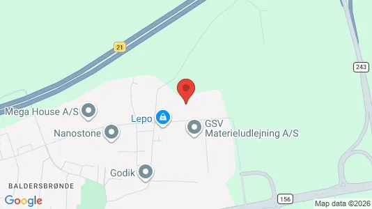 Erhvervslokaler til leje i Hedehusene - kort over placeringen