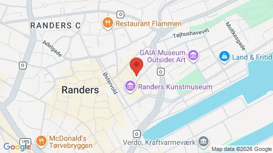 Erhvervslokaler til leje i Randers C - kort over placeringen