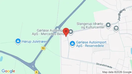 Erhvervslokaler til leje i Slangerup - kort over placeringen