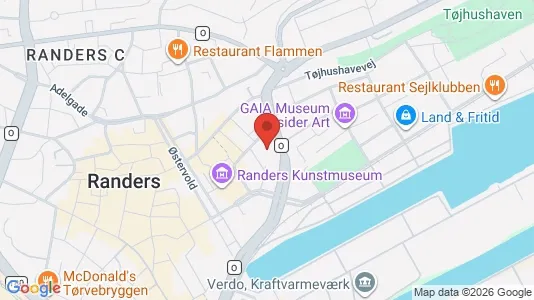 Erhvervslokaler til leje i Randers C - kort over placeringen