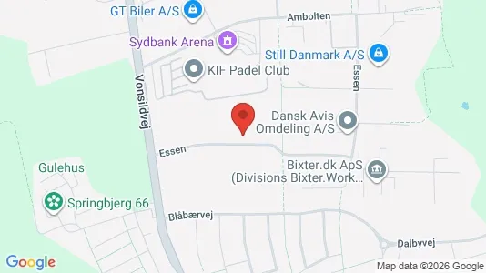 Erhvervslokaler til leje i Kolding - kort over placeringen