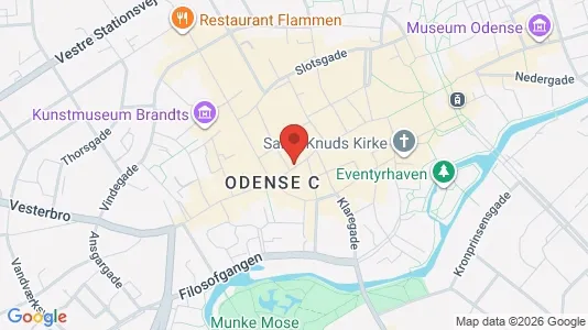 Erhvervslokaler til leje i Odense C - kort over placeringen