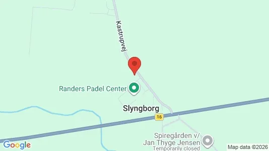 Erhvervslokaler til leje i Randers SØ - kort over placeringen