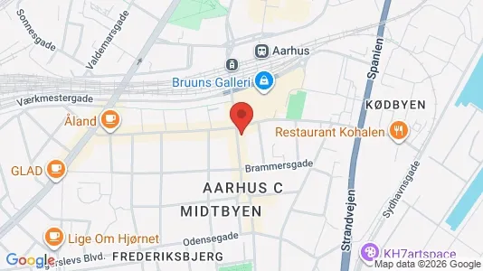 Erhvervslokaler til leje i Århus C - kort over placeringen
