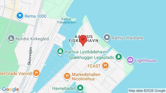 Erhvervslokaler til leje i Århus C - kort over placeringen