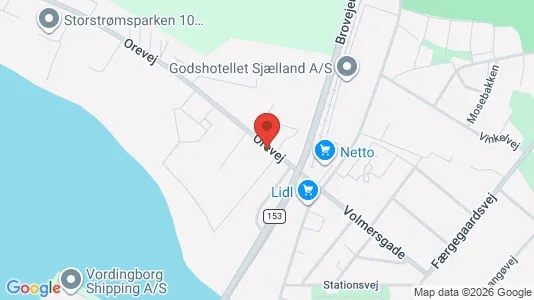 Erhvervslokaler til leje i Vordingborg - kort over placeringen