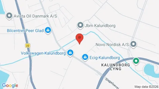 Erhvervslokaler til leje i Kalundborg - kort over placeringen