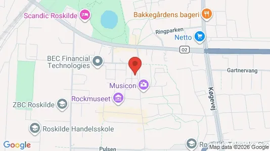 Erhvervslokaler til leje i Roskilde - kort over placeringen