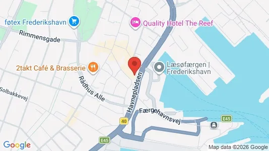 Erhvervslokaler til leje i Frederikshavn - kort over placeringen
