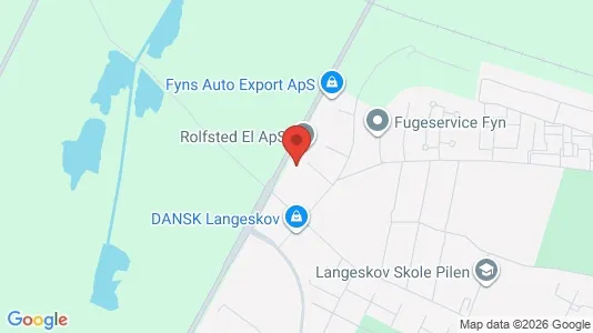 Erhvervslokaler til leje i Langeskov - kort over placeringen