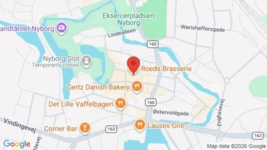Erhvervslokaler til leje i Nyborg - kort over placeringen
