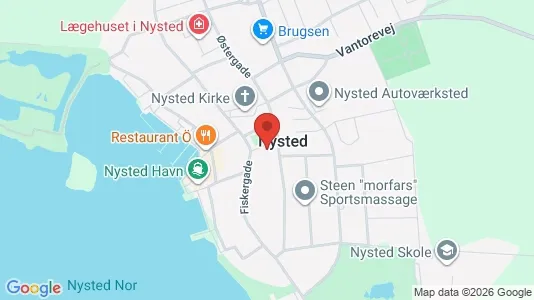 Erhvervslokaler til leje i Nysted - kort over placeringen