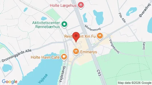 Erhvervslokaler til leje i Holte - kort over placeringen