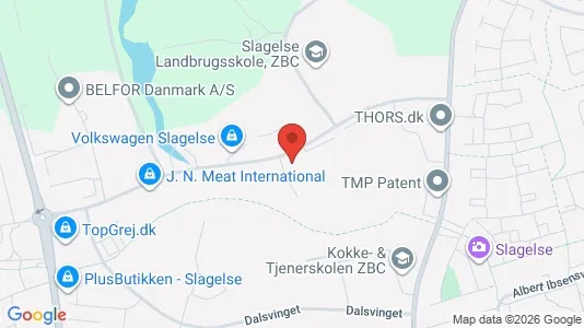 Erhvervslokaler til leje i Slagelse - kort over placeringen