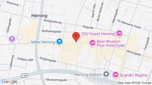 Erhvervslokaler til leje i Herning - kort over placeringen