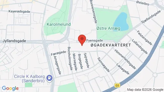 Erhvervslokaler til leje i Aalborg Centrum - kort over placeringen