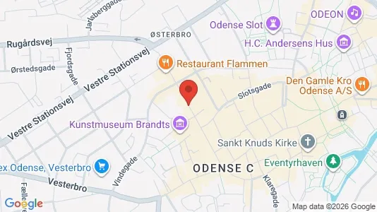 Erhvervslokaler til leje i Odense C - kort over placeringen