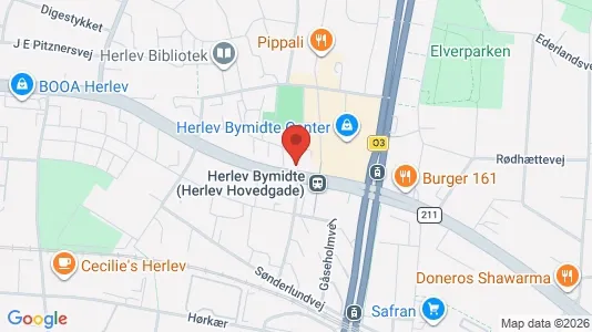 Erhvervslokaler til leje i Herlev - kort over placeringen