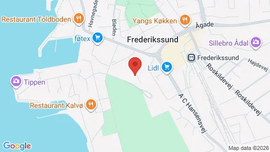 Erhvervslokaler til leje i Frederikssund - kort over placeringen