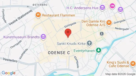Erhvervslokaler til leje i Odense C - kort over placeringen