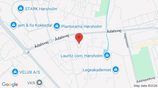 Erhvervslokaler til leje i Hørsholm - kort over placeringen