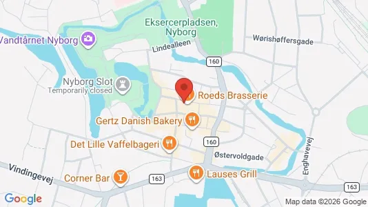 Erhvervslokaler til leje i Nyborg - kort over placeringen