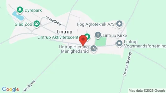 Erhvervslokaler til leje i Lintrup - kort over placeringen