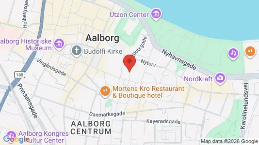Erhvervslokaler til leje i Aalborg Centrum - kort over placeringen