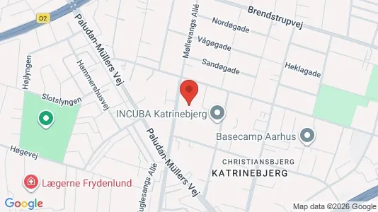 Erhvervslokaler til leje i Århus N - kort over placeringen