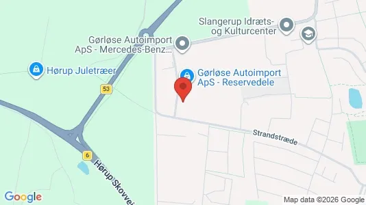 Erhvervslokaler til leje i Slangerup - kort over placeringen
