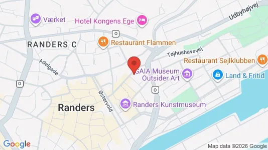 Erhvervslokaler til leje i Randers C - kort over placeringen
