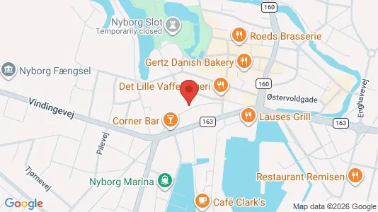 Erhvervslokaler til leje i Nyborg - kort over placeringen
