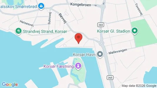Erhvervslokaler til leje i Korsør - kort over placeringen