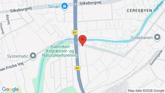 Erhvervslokaler til leje i Århus C - kort over placeringen