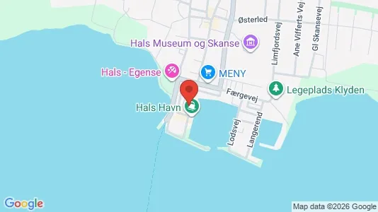 Erhvervslokaler til leje i Hals - kort over placeringen