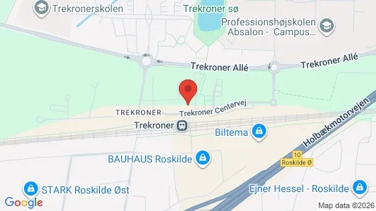 Erhvervslokaler til leje i Roskilde - kort over placeringen