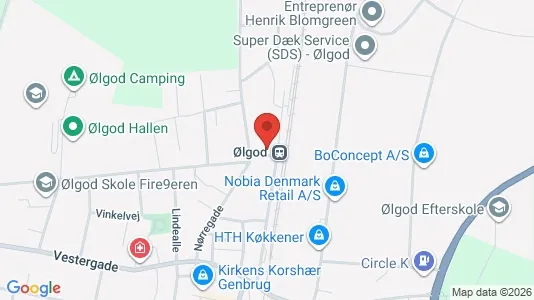 Erhvervslokaler til leje i Ølgod - Foto fra Google Street View