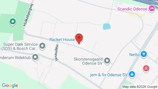 Erhvervslokaler til leje i Odense SV - kort over placeringen