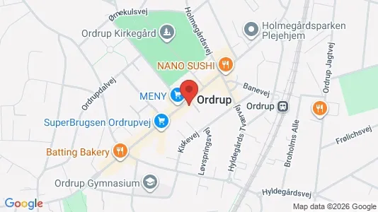 Erhvervslokaler til leje i Charlottenlund - kort over placeringen