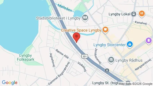 Erhvervslokaler til leje i Kongens Lyngby - kort over placeringen