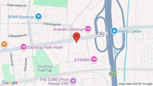 Erhvervslokaler til leje i Glostrup - kort over placeringen