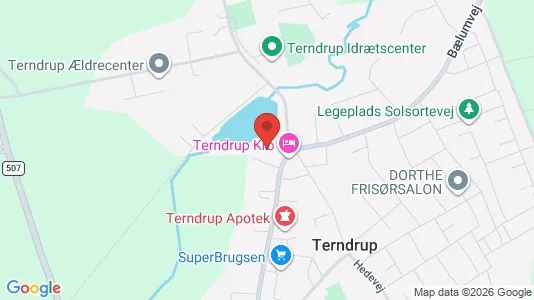 Erhvervslokaler til leje i Terndrup - kort over placeringen