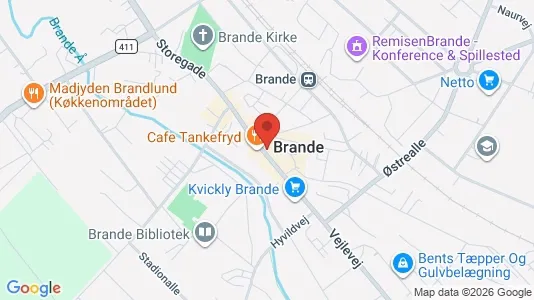 Erhvervslokaler til leje i Brande - Foto fra Google Street View