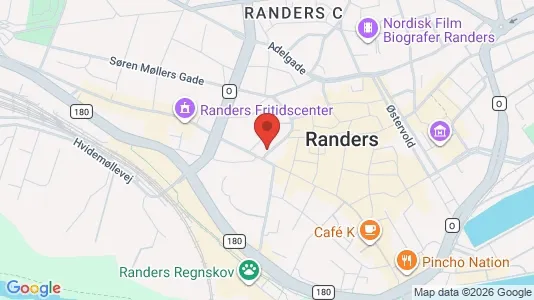 Erhvervslokaler til leje i Randers C - kort over placeringen